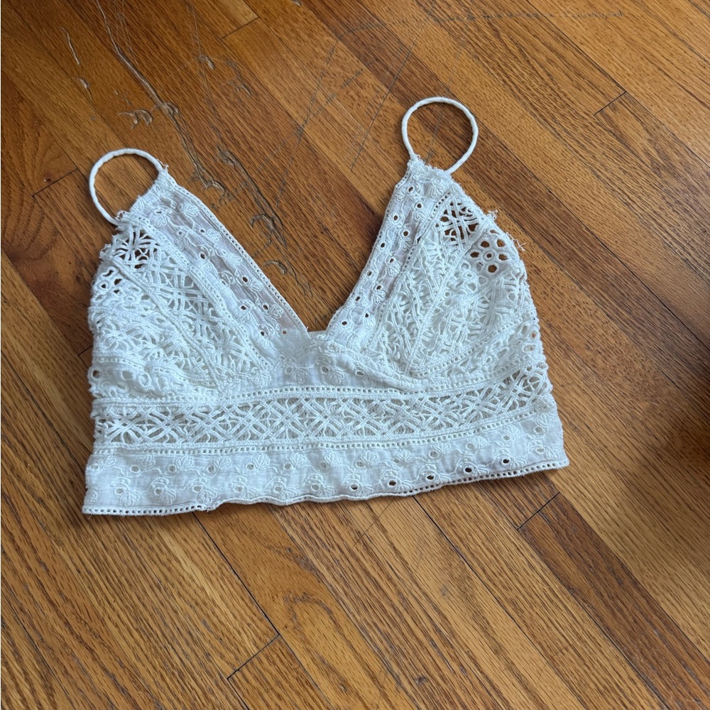 Free People Lace Bralette in Cream